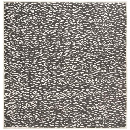 Safavieh 6 x 6 ft. Square Marbella Hand Woven Rug Dark Grey & Ivory MRB657A-6SQ